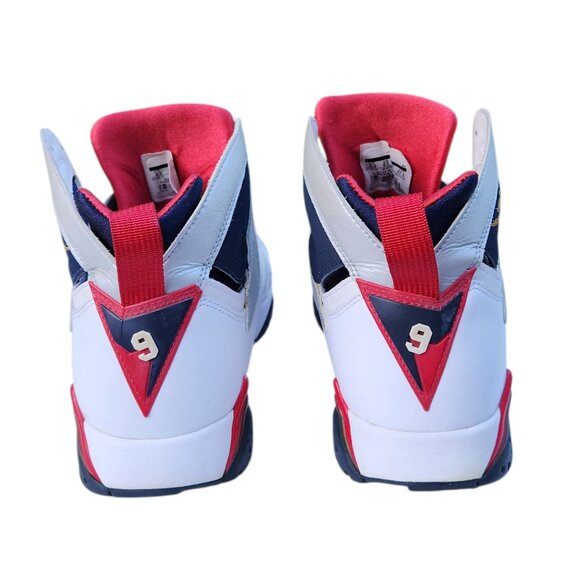 Jordan 7 Retro Olympic 304775-135 White Metallic Red Sneakers Shoes Size 9.5 - Picture 8 of 11